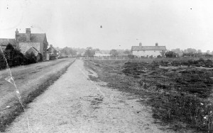 Station Road looking towards the crossroads from near the Hospital